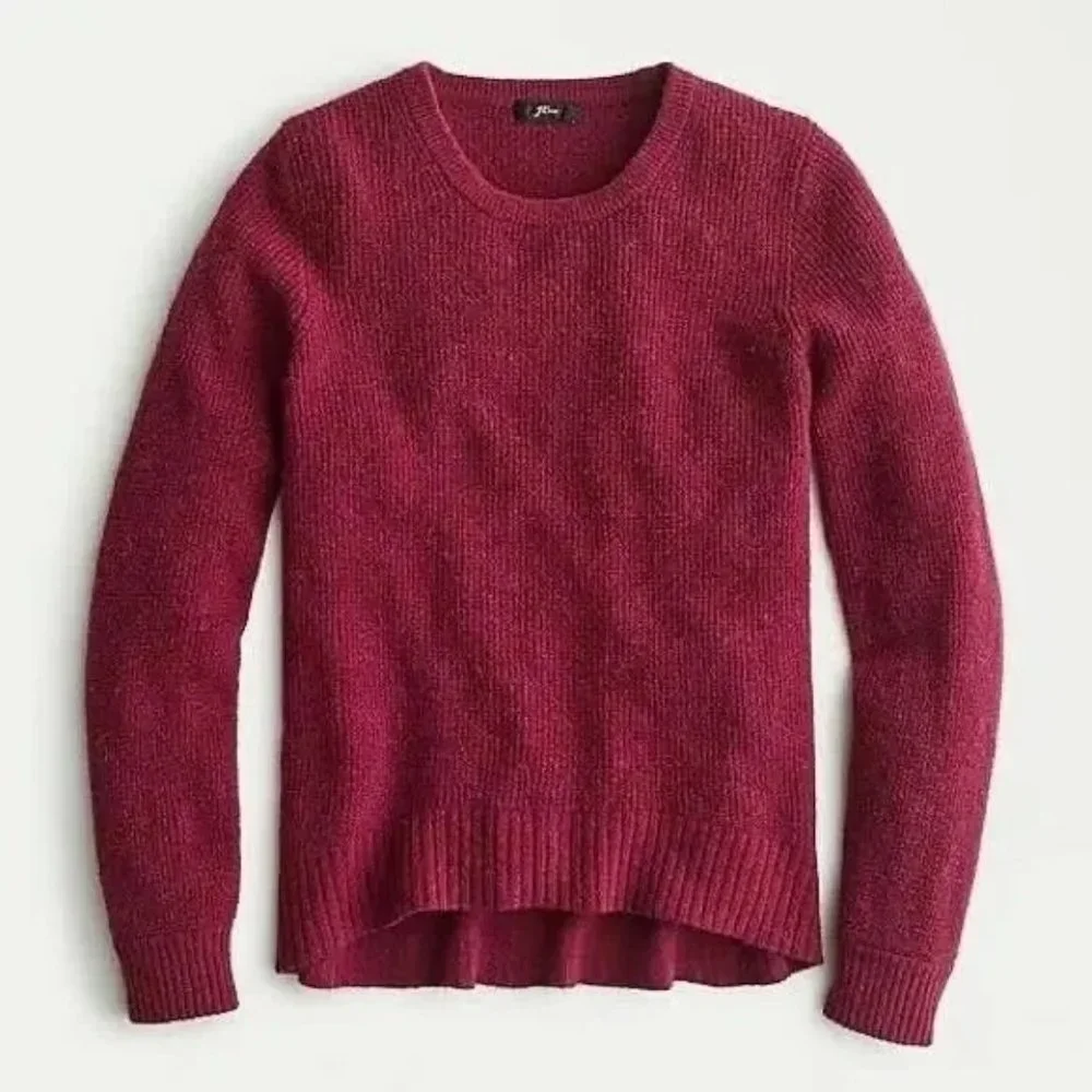 J. Crew Wool Alpaca Sweater (Maroon) XS